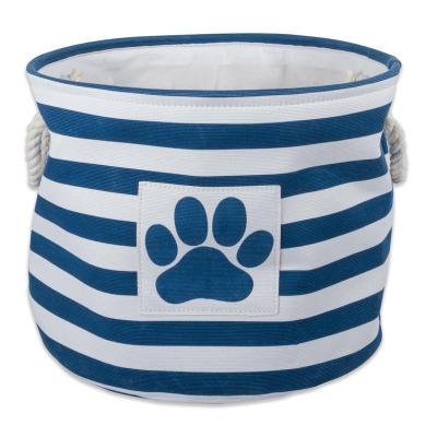 China Pet Viable Accessory Storage Bin Organizer Round Collapsible Storage Basket For Pet Toys Leashes And Covers Food for sale