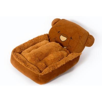 China High Quality Viable Pet Nest Cute Cartoon Soft Plush Keep Warm Dog Sofa Bed For Protection Winter for sale