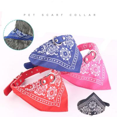 China Adjustable Pet Cat Collar Neckerchief Durable Wholesale Triangle Dog Bib Scarf Factory Pet Collar Saliva Towel for sale