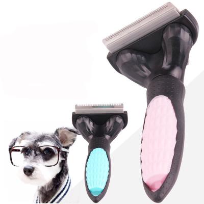 China Durable Pet Stainless Steel Hair Removal Massage Dematting Grooming Dog Comb for sale