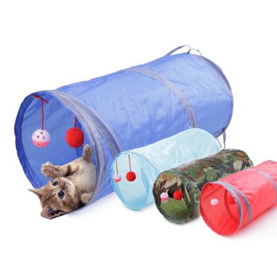 China Viable Collapsible Cat Ringing Paper Drill Bucket Two-Way Tunnel Cat Channels Puzzle Cat Toy for sale