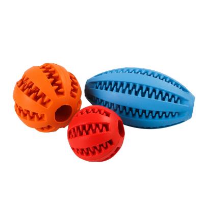 China Sustainable Multifunctional Dog Chew Ball Multifunctional Pet Ball Toys Natural Rubber Missing Teeth Cleaning Teeth for sale