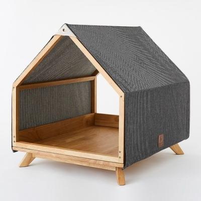 China Luxury Factory OEM Dog House Kennel Bamboo Wooden Cat Dog Cage Breathable for sale