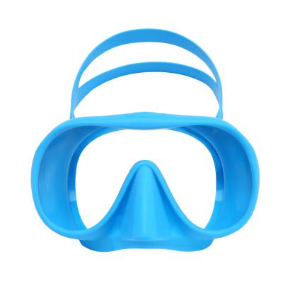 China Hot Selling Snorkeling Freediving Snorkeling Mask Single Frameless Anti-fog Lens Air Diving Tempered Glass for sale