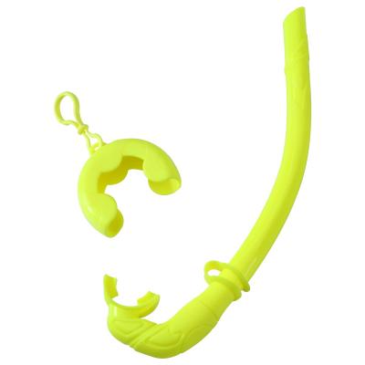 China Universal Freediving Spearfishing Snorkel Snorkel High Quality Full Silicone Snorkel Adult OEM Customized Logo Silicone Wet Breathing Diving Snorkel Color Tube for sale