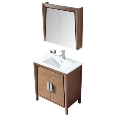 China eco-friendly & water proof & Durable Floor Stand Bathroom Vanity And Double Mirror Cabinet Plywood Customized for sale