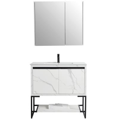 China eco-friendly & water proof & Durable Bathroom Vanity Freestanding Luxury Bathroom Vabinet Set for sale