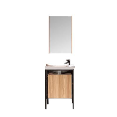 China eco-friendly & water proof & 24 Inch Wide Durable Bathroom Cabinets With Mirror And Sink For Small Washroom for sale