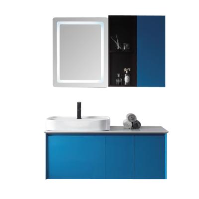 China eco-friendly & water proof & Durable bathroom vanity with 48 inch sink, floating bathroom vanity or freestanding conversion is optional for sale