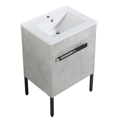 China eco-friendly & water proof & Durable Luxury Cement Gray Fashion Furniture Bathroom Vanity 24