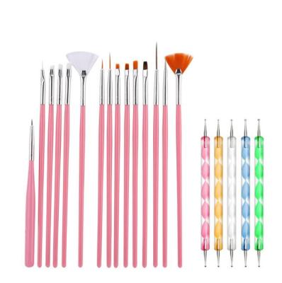 China Nail Pen 2022 Color Painting Flowers Carved Therapy Point Pen And Gradient Nail Brush Light Drill for sale