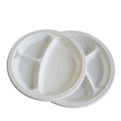 China 2021 Food Grade Desechables Biodegradables Traditional Tableware 10 Sugarcane Bagasse Compostable Dinner Dishes for sale