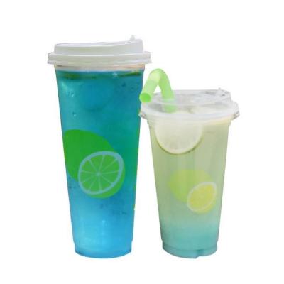 China Disposable Plastic Beverage Juice Cup With Lid, Plastic Coffee Cup, Disposable Plastic Cup Production Line for sale