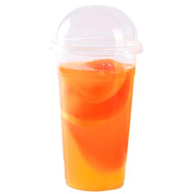 China 95mm Diameter 24OZ 700ml Single Wall Disposable Plastic Cup With Custom Logo Printing for sale