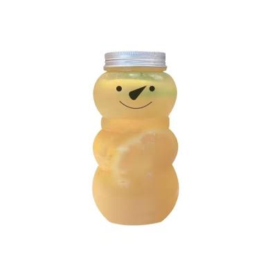 China New Design 500ML Beverage Snowman Shape Plastic Beverage Bottle for sale