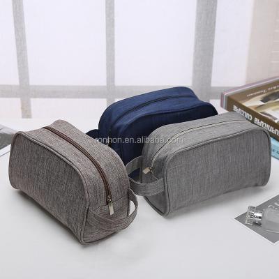 China Cosmetic Organizer Shaving Dopp Kit Cosmetic Makeup Bag Men's Promotion Polyester Travel Toiletry Bag for sale