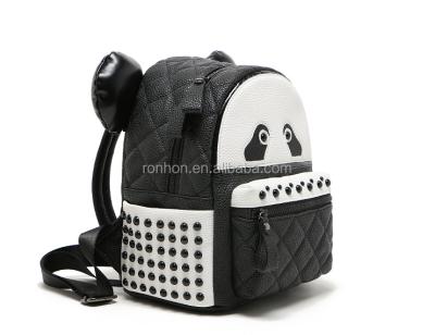 China PU Casual Backpack Panda Fashion Backpack Daily Bag for Young Girls for sale