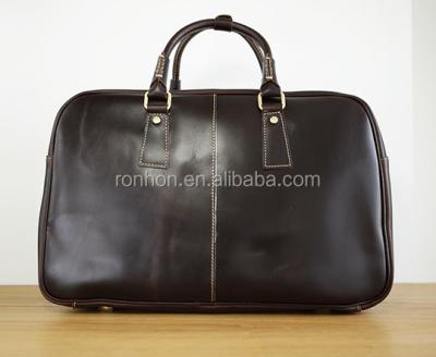 China Laptop Bag Large Capacity Top Grain Leather Men's Business Laptop Handbag for sale