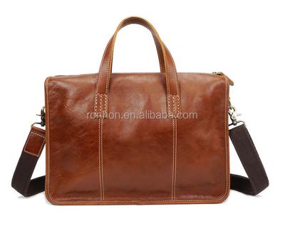 China Laptop Shoulder Bag Designer Genuine Leather Men's Laptop Shoulder Bag for sale