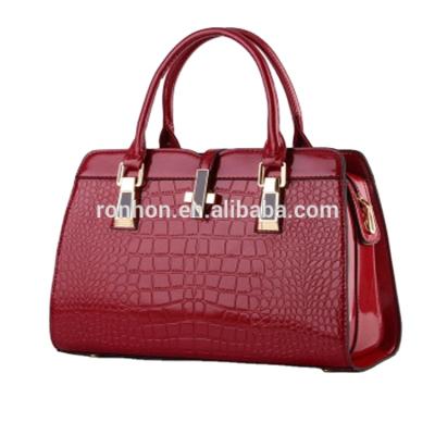 China Customized Wholesale Creative Ladies PU Leather Red Handbag Tote Bag Design for sale