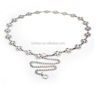 China Stylish Metal Chain Pin Ladies Waist Belt With Different Shape for sale