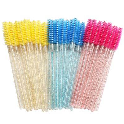 China Disposable Mascara Application Sparkle Eyelash Wands For Extensions Eye Lash Applicator Makeup Tool Kits for sale