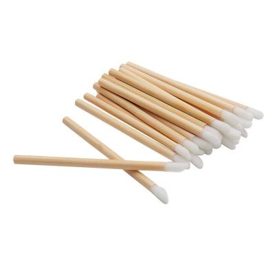 China Lip Brush Eco Makeup Lip Brushes Private Label Assembled Disposable Lip Brush With Bamboo Handle Factory Wholesales for sale