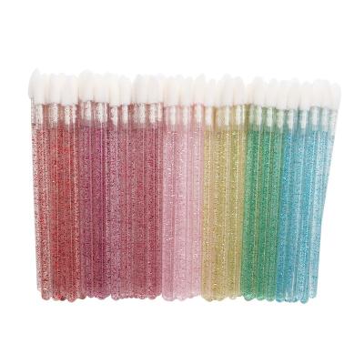 China Angular Blush Factory Wholesale Crystal Grip Lip Wand Disposable Applicator 50pcs/pack for sale