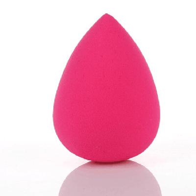 China Hot Pink Drop Shape Latex Makeup Application Sales Base Blender Makeup Sponge Free Cosmetic Applicator for sale