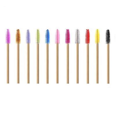 China Wholesale Eco-Friendly Cosmetic Disposable Bamboo Eyelash Bamboo Brush Handle Eyelash Bamboo Brushes for sale