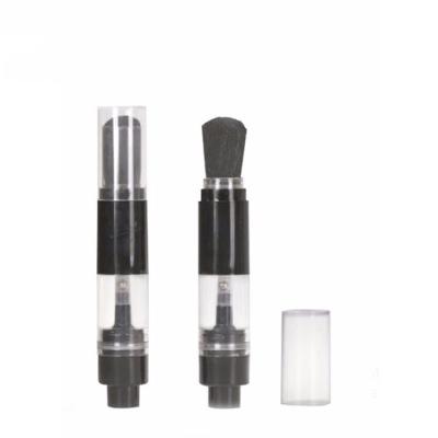 China Angular Blush Factory OEM Cosmetic Pump Makeup Brush Loose Powder Dispense Refillable Brush Pump Brush for sale