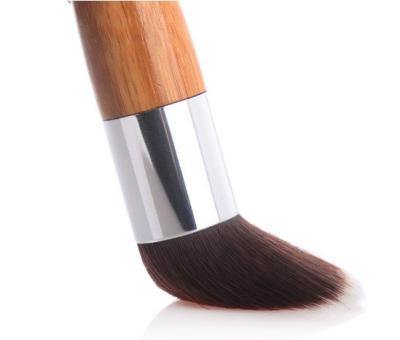 China Factory logo quality flat brush taklon hair vegan makeup brush private professional kabuki brush base cosmetic brush for sale