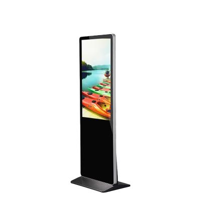 China 49 Inch Indoor Free Standing Advertising Kiosk With Ticket Terminal / QR Code Scanner Digital Signage Totem for sale