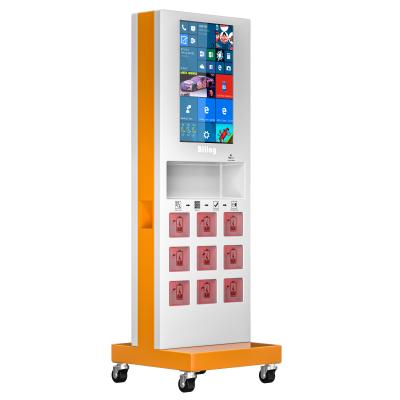 China Indoor Face Recognition Hand Temperature Sanitizer Vending Machine Digital Signage Screen for sale