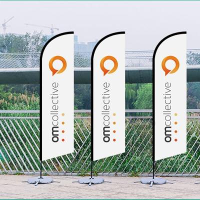 China Feather Flag Banner Outdoor Advertising Waterproof Custom Promotional Beach Flag for sale