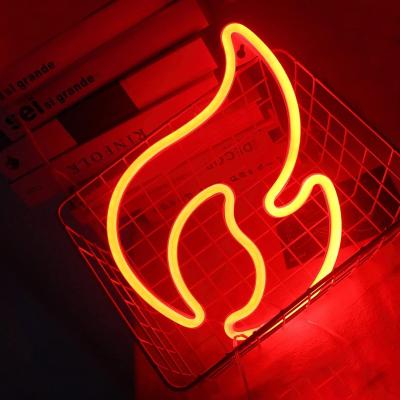 China Creative Decor Light Simulation Flame Shape Neon Lamp Room Lights Christmas Ornament Lights For Bar Bar Restaurant for sale