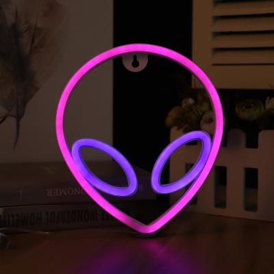 China Decor Light Sci-Fi Alien USB Powered Battery Operated Neon Lights Universe Futuristic Wall Mounted Neon Signs for sale