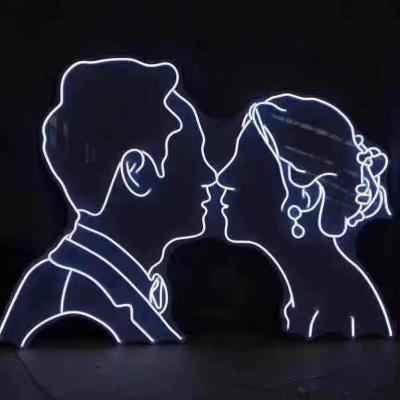 China Custom Desktop Wedding 3D Decorative White Neon Sign Upgrade Together Acrylic Letter Neon Lamp Wedding Sign for sale