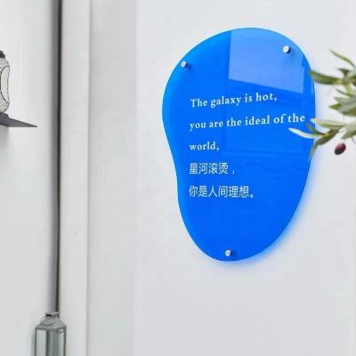 China Free Buildings Design Customized Acrylic Wall Sign Advertising Pexiglass Signage For Store Studio for sale