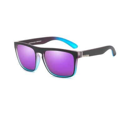 China Fashion Polarized Flat Top Hot Selling Classic Purple Polarized Sunglasses For Male for sale