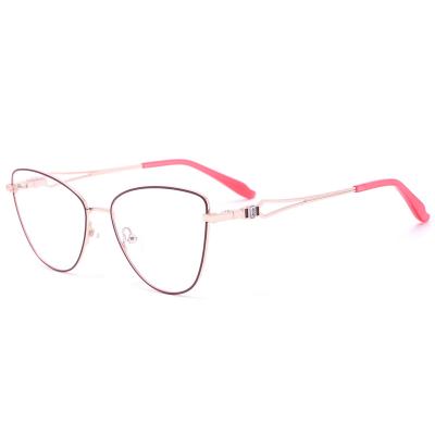 China Eyewear 2020 Stylish New Optical Cateye Glass Metal Frame Wholesale Optical Designers Cat Eye Frames Eyeglasses For Women for sale