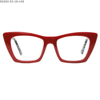 China For Glasses Ready To Ship Anti-blue Lightweight Stylish Cat Eye Women Injection Acetate Computer Glasses Oversized Frames for sale