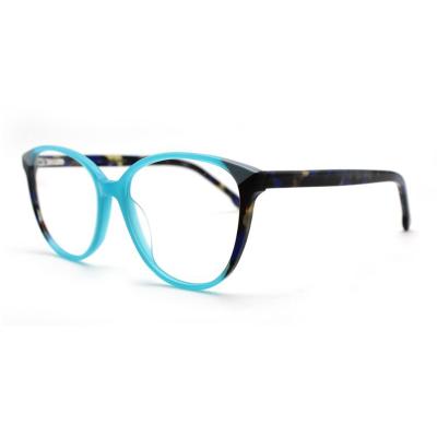 China 2021 Trendy New Custom Classic Laminated Acetate Glass Acetate Glasses Frames Ready To Ship For Women for sale