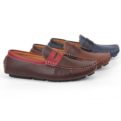 China Round Breathable PU Moccasins Men Walking Loafers Shoes Flats Male Casual Shoes for sale