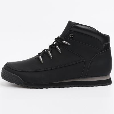 China Men's Winter Fashion PU Men's Casual Walking Boots Sneakers High Quality Lace-up Top Shoes Round Tall Boots for sale