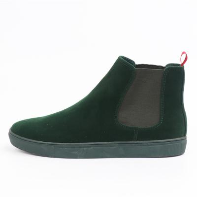 China Custom Color Round Logo Men Casual Sneakers Boots Green Shoes Mens Sneakers Walking Boots for sale