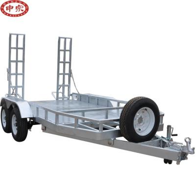 China Car Trailer Galvanized Car Trailer With Ramp For Transporting Excavator for sale