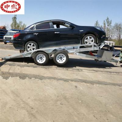 China Car Trailer Galvanized Tandem Car Transport Utility Car Trailer for sale