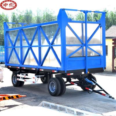 China Agriculture dump towing trailer dump trailer tractor towing farm agricultural trailer for sale