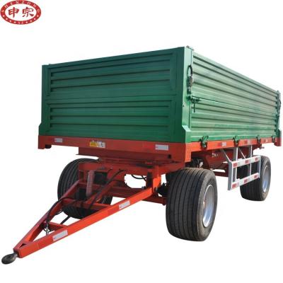 China Hydraulic Dump 10 Ton Farm Dumping Trailer Agriculture Transport Farm Trailer for sale